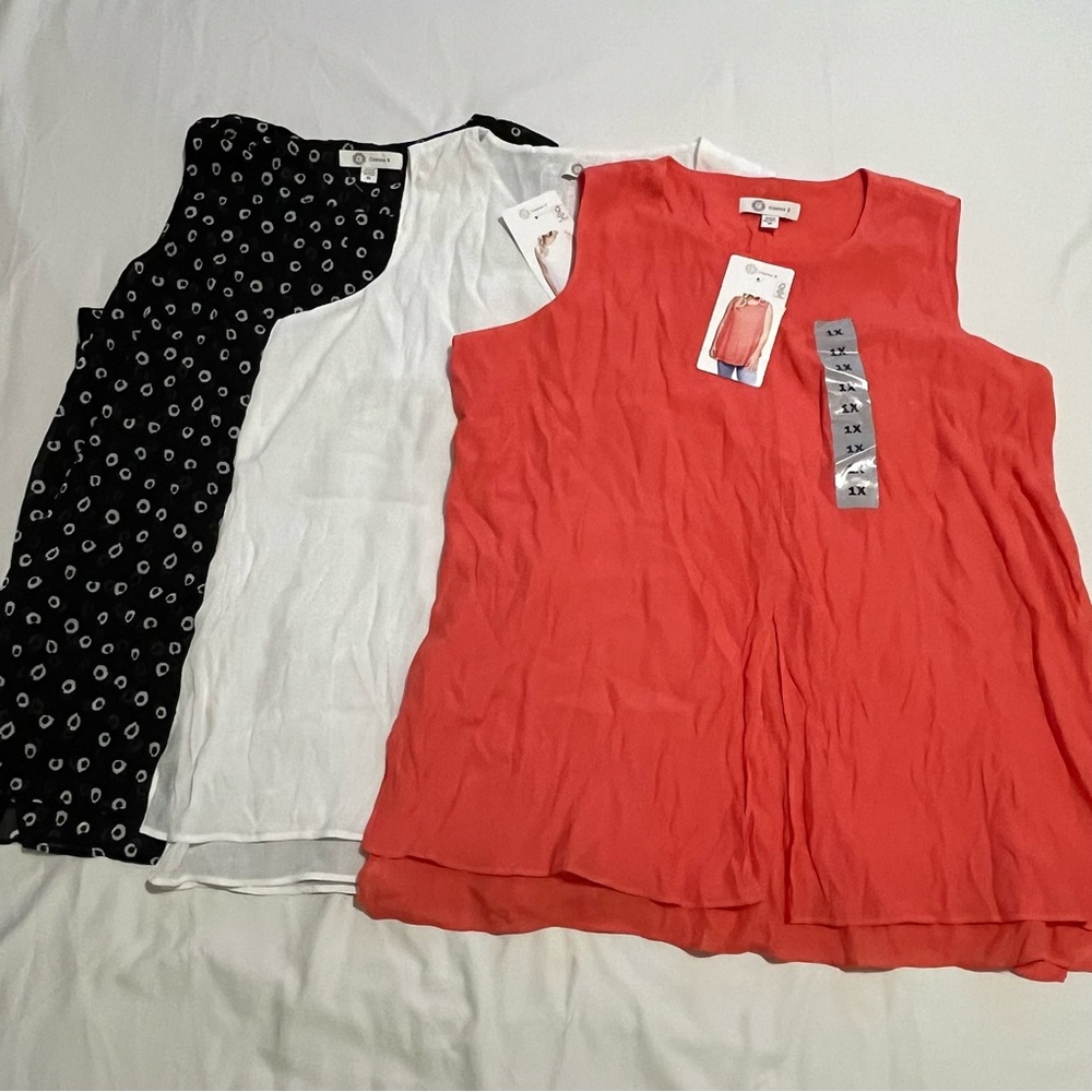 New Cristina B short sleeve top bundle, size 1X women - Picture 5 of 7